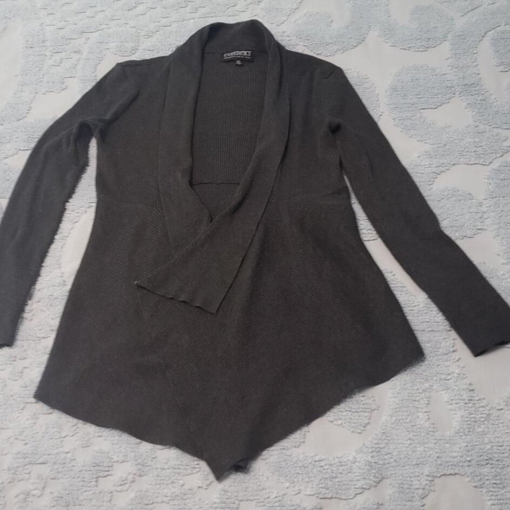 contex Women's Bay Open Cardigan Sweater Grey size M/M